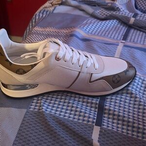 Louis Vuitton White and Brown Sneakers